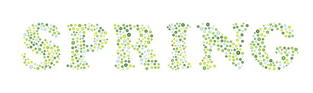 the spring sign made out of small flowersのイラスト素材