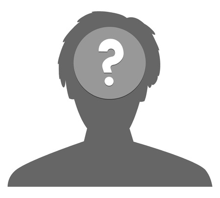 the pictogram of a head with question markのイラスト素材