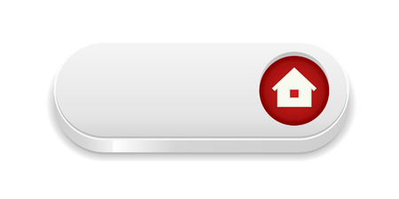 the blank glossy silver button with homepage iconのイラスト素材