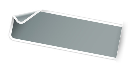 The blank rectangular label with hidden edgeのイラスト素材