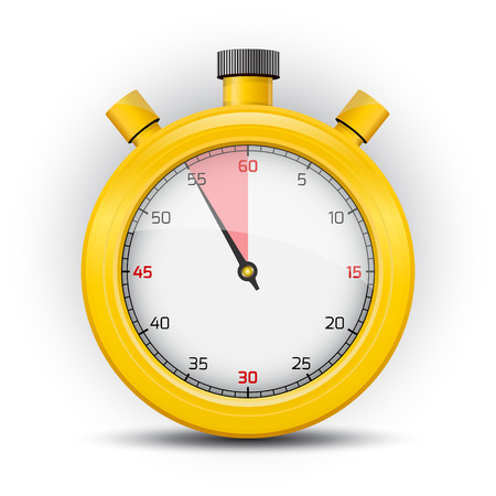 The isolated stopwatch graphic element with shadowのイラスト素材