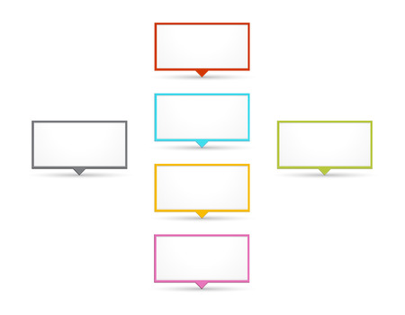 the set of blank tags with arrowのイラスト素材