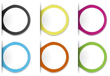 the blank oval label collectionのイラスト素材