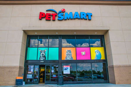 Loganville, Ga / USA - 07 20 20: View of the sign and entrance of Pet Smart