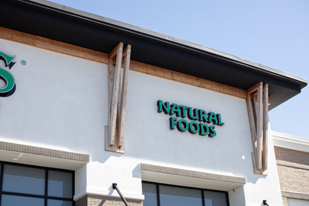 Augusta, Ga USA - 03 04 21: Sprouts grocery retail store sign natural foodsのeditorial素材