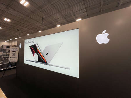 Augusta, Ga USA - 12 05 21: Best Buy retail electronics store interior