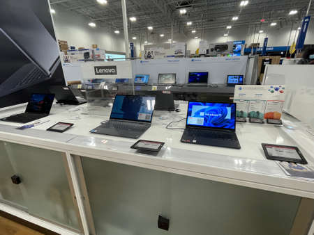 Augusta, Ga USA - 12 05 21: Best Buy retail electronics store interior