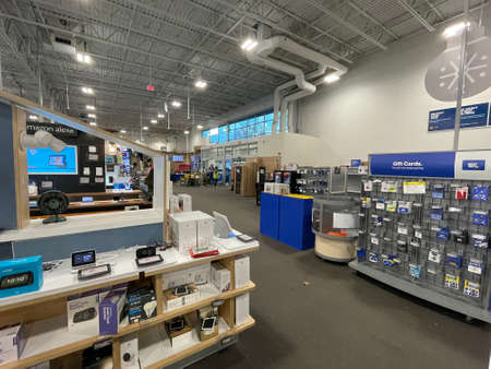 Augusta, Ga USA - 12 05 21: Best Buy retail electronics store interior
