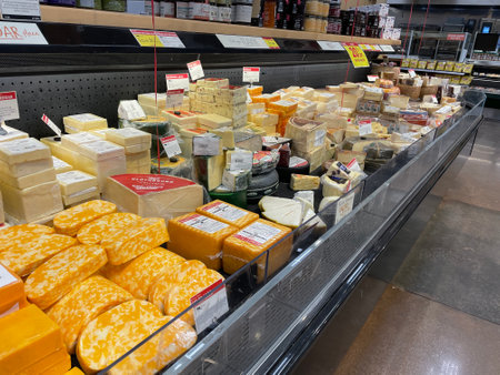 Martinez, Ga USA - 12 23 21: Kroger retail store interior Christmas Eve on Columbia Roadのeditorial素材