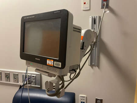 Augusta, Ga USA - 12 13 21: Childrens Hospital interior room monitor