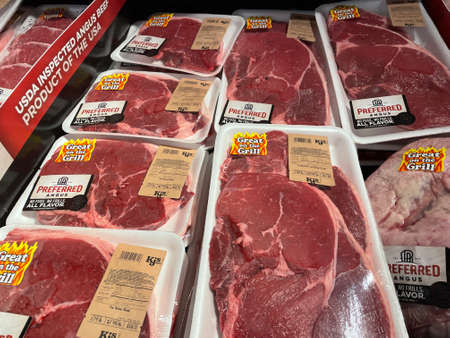 Hephzibah, Ga USA - 04 30 22: IGA retail grocery store top sirloin steakのeditorial素材