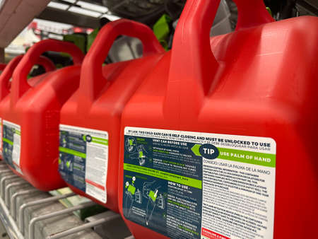 Waynesboro, Ga USA - 05 26 22: Walmart supercenter retail store gas plastic container