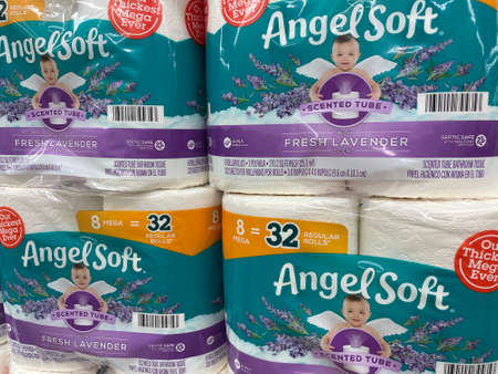 Grovetown, Ga USA - 05 28 22: Retail store Angel Soft toilet paper