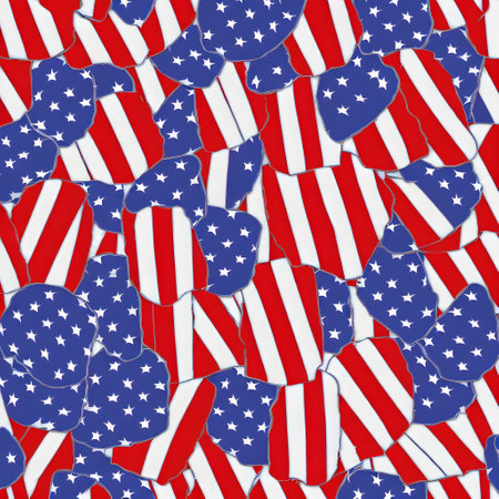 Patriotic American background AI generative art Memorial Day Elections July 4th sequenceの素材