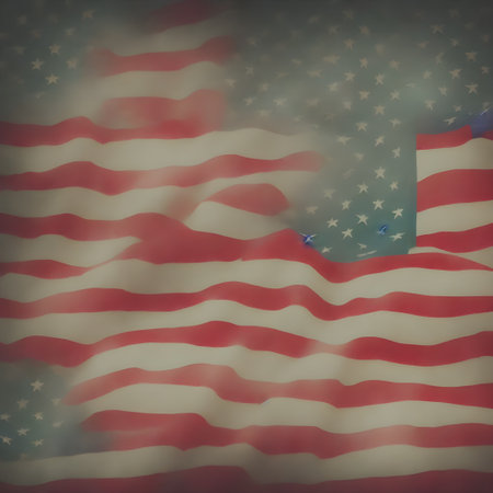 Patriotic dramatic abstract background AI generative art Memorial Day Independence Day Election message copy space sequence 151 imagesの素材