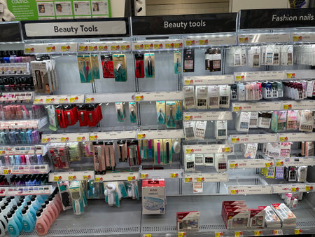 Grovetown, Ga USA - 09 26 23: Walmart retail store interior make upのeditorial素材