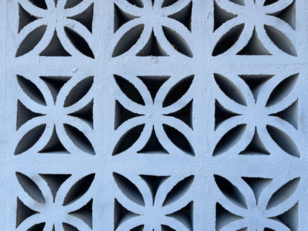Concrete pattern wall background round cuts