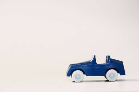 a blue toy carの写真素材