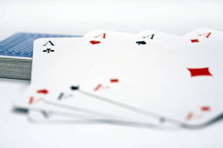 4 aces and a white background