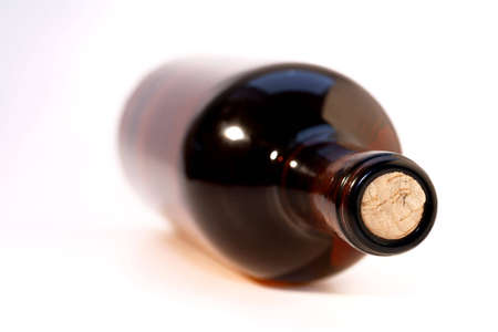 A bottle of red wineの写真素材