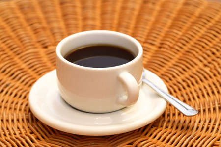 A white cup of coffeeの写真素材