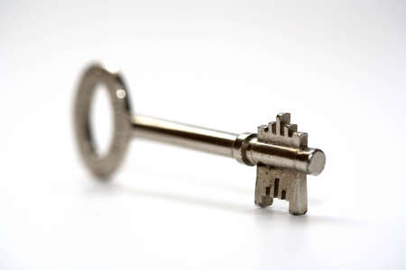 Key isolated with white backgroundの写真素材