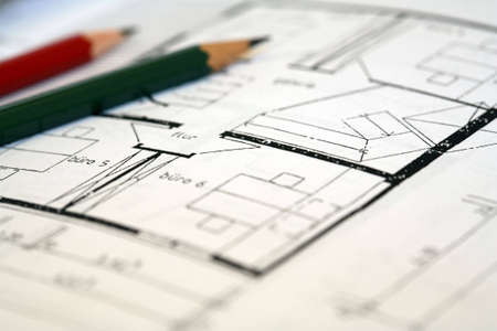 A pencil and a floorplan