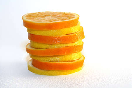 Some lemons and some orangesの写真素材