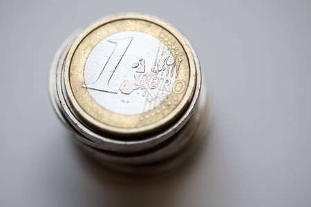 Euro and a white backgroundの写真素材