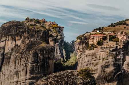 THE NEIGHBORHOODS OF METEORA - KALAMBAKA - GREECEのeditorial素材