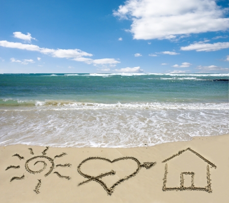 sole cuore casaの写真素材