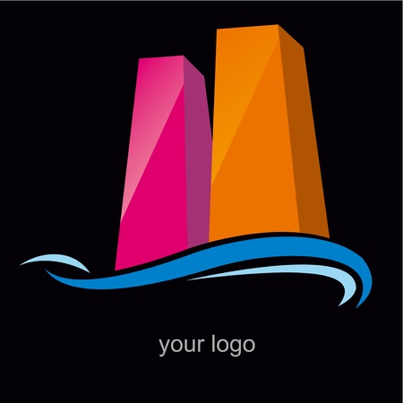skyscrapers blackのイラスト素材