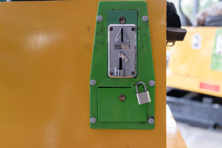 Coin slot machine box to exchange money to coin.の写真素材