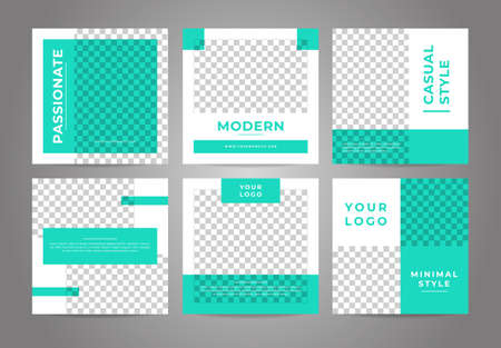 Minimal blue social post media template for multipurpose needs.のイラスト素材