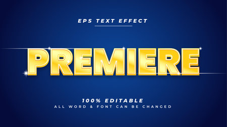 Premiere movie editable 3d vector text style effect. Editable illustrator text style.のイラスト素材