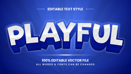 Playful Retro 3d Text Style Effect. Editable illustrator text style.のイラスト素材