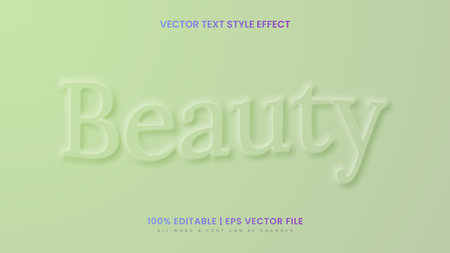 Beauty Glass Morph 3d Text Style Effect. Editable illustrator text style.のイラスト素材