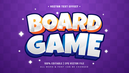 Board Grame 3d Text Style Effect. Editable Illustrator Text Style.のイラスト素材