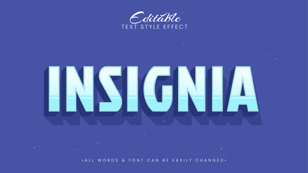 Insignia vintage retro 3d text style effect. Editable illustrator text style.のイラスト素材