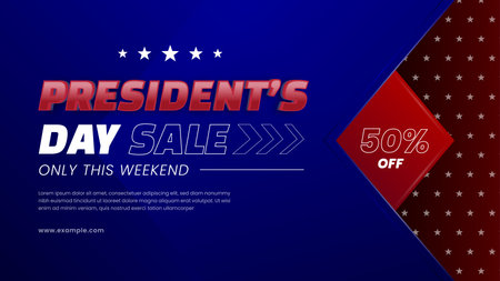 President's day 3d text style effect. Editable illustrator text style.のイラスト素材
