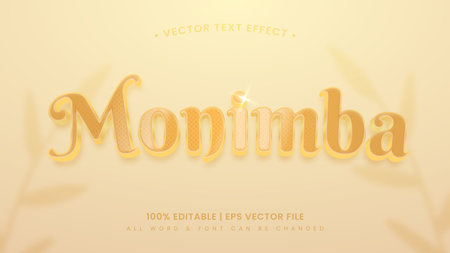 Luxurious Cosmetic Gold 3d text style effect. Editable illustrator text style.のイラスト素材