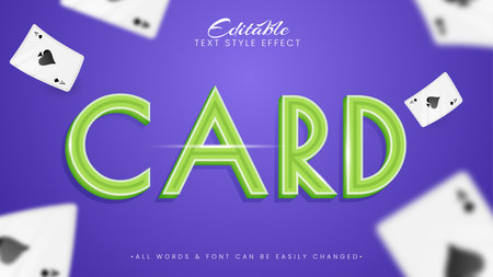 Card playful 3d Text Style Effect. Editable illustrator text style.のイラスト素材