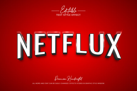 Movie 3d Text Style Effect. Editable illustrator text style.のイラスト素材