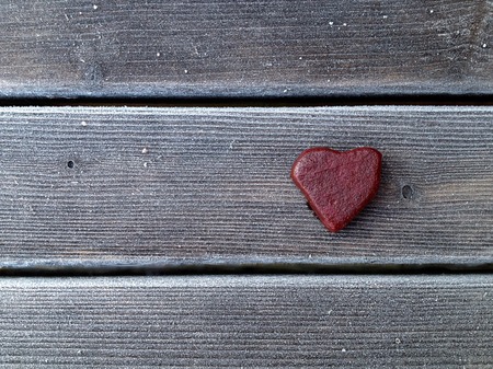 Red stone heart
