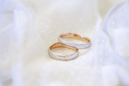 A wedding ring is a symbol of love and happiness.