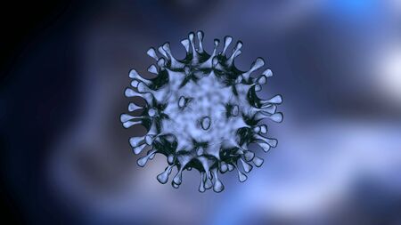 Corona virus COVID-19 Dangerous. Dangerous SARS -CoV-2 non-cellular infectious agent that can only...