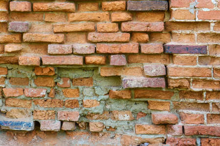 Background of an Old red brick wall.の写真素材
