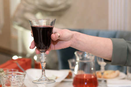 Festive drinking of alcoholic beverages.