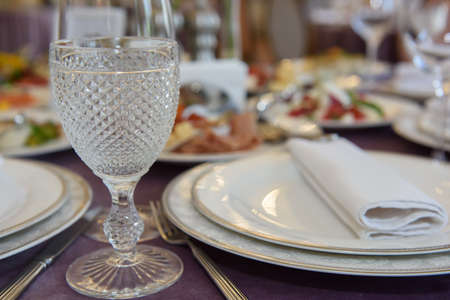 Festive food in the reception room.の写真素材