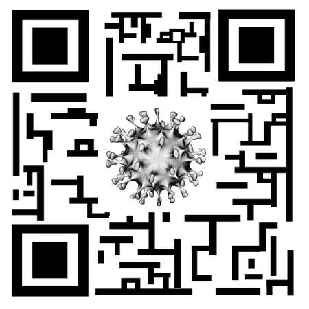 QR-code of a person vaccinated against coronavirus.